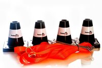 Boxset für Obedience, bestehend aus neonfarbenem Boxband und 4 schwarzen Pylonen
