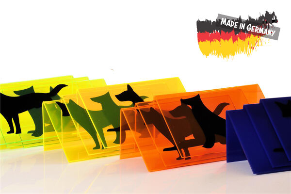 Schilderset für Obedience mit Sitz, Platz, Steh-Symbolen