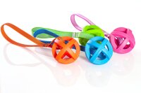 Gitterball an gummiertem Band, 9cm, am Band