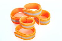 neonoranges Reflektorhalsband mit Klettverschluss in verschiedenen Größen.