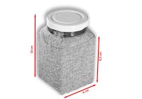 kleines eckiges Glas für SHS mit Stoffüberzug