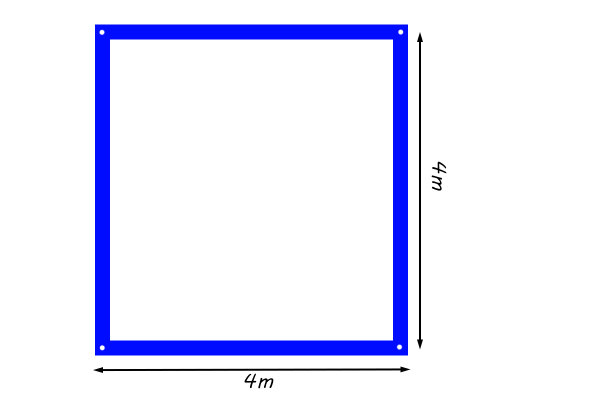 Markierband SHS Trümmer, 4x4m