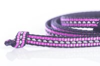 Leine, mit Reflektorstreifen, 1m lang, 10mm breit, rosa