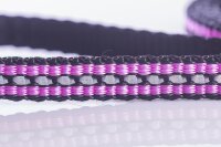 Leine, mit Reflektorstreifen, 1m lang, 10mm breit, rosa
