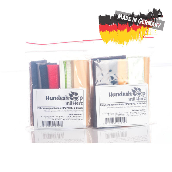 Set, bestehend aus 2x 8 Stück IGP-Fährtengegenstände