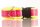 gelb (Polster), pink (Gurtband)